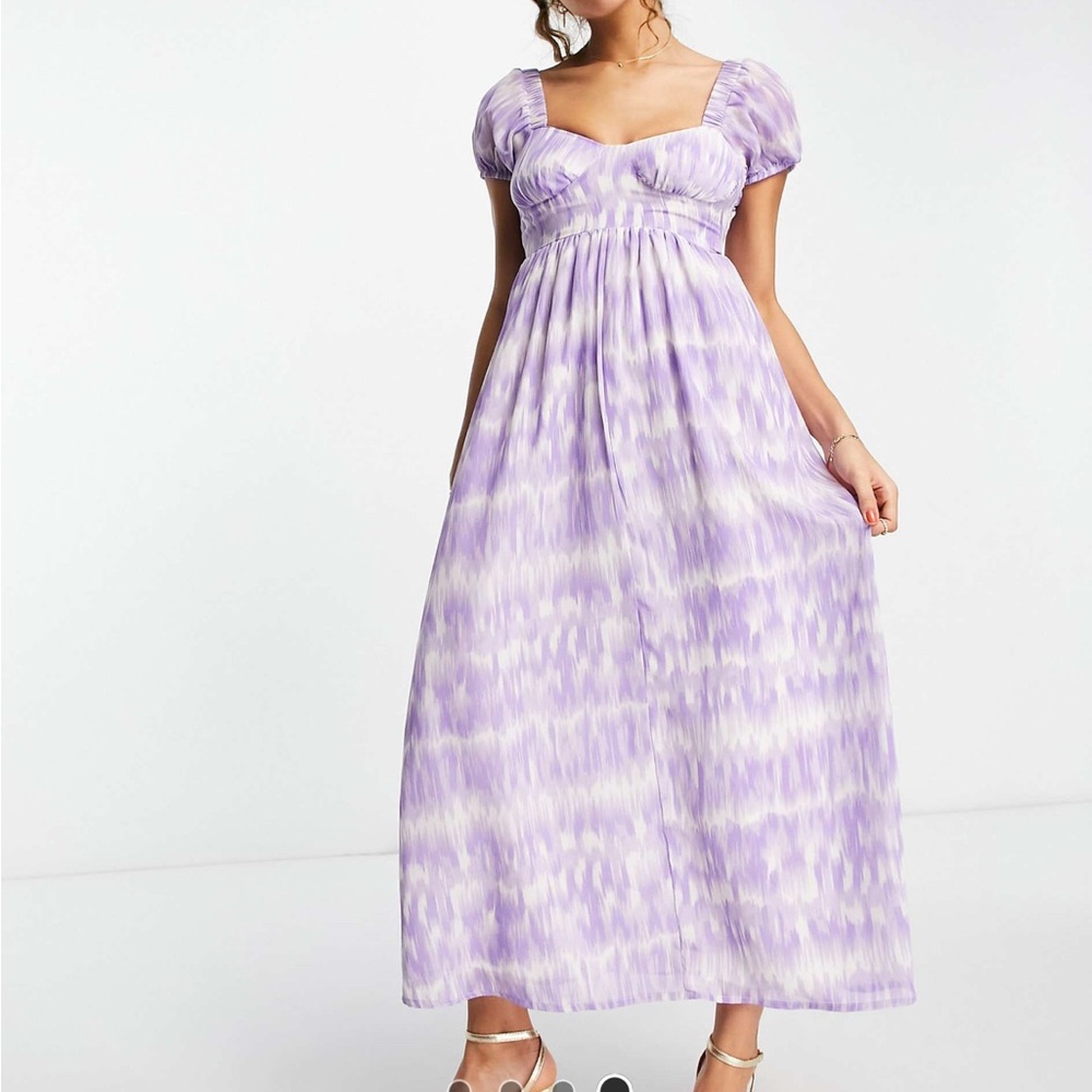 ASOS Lavender and White Maxi Dress